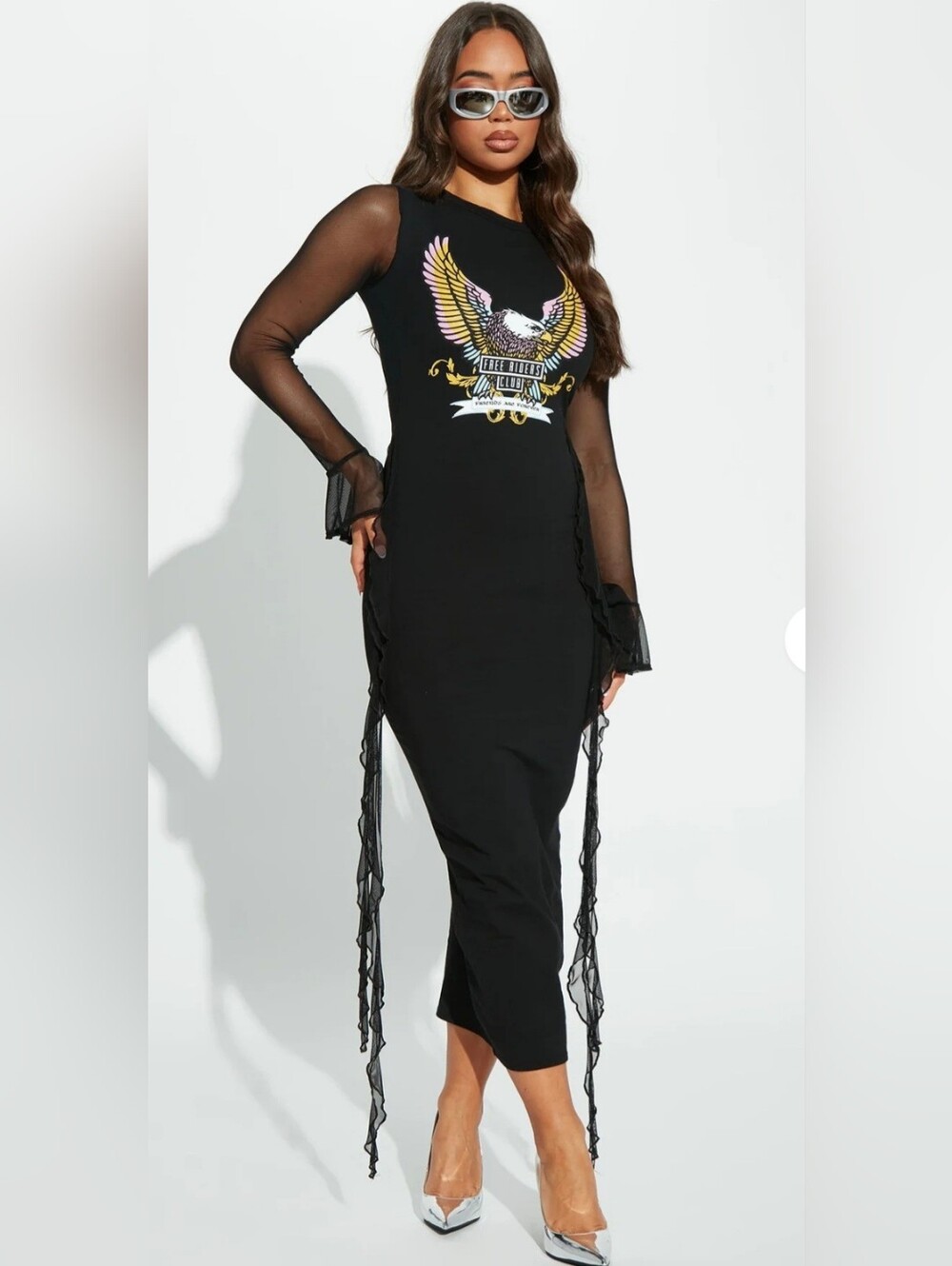 Fashion Nova Midi Dress Women's M
